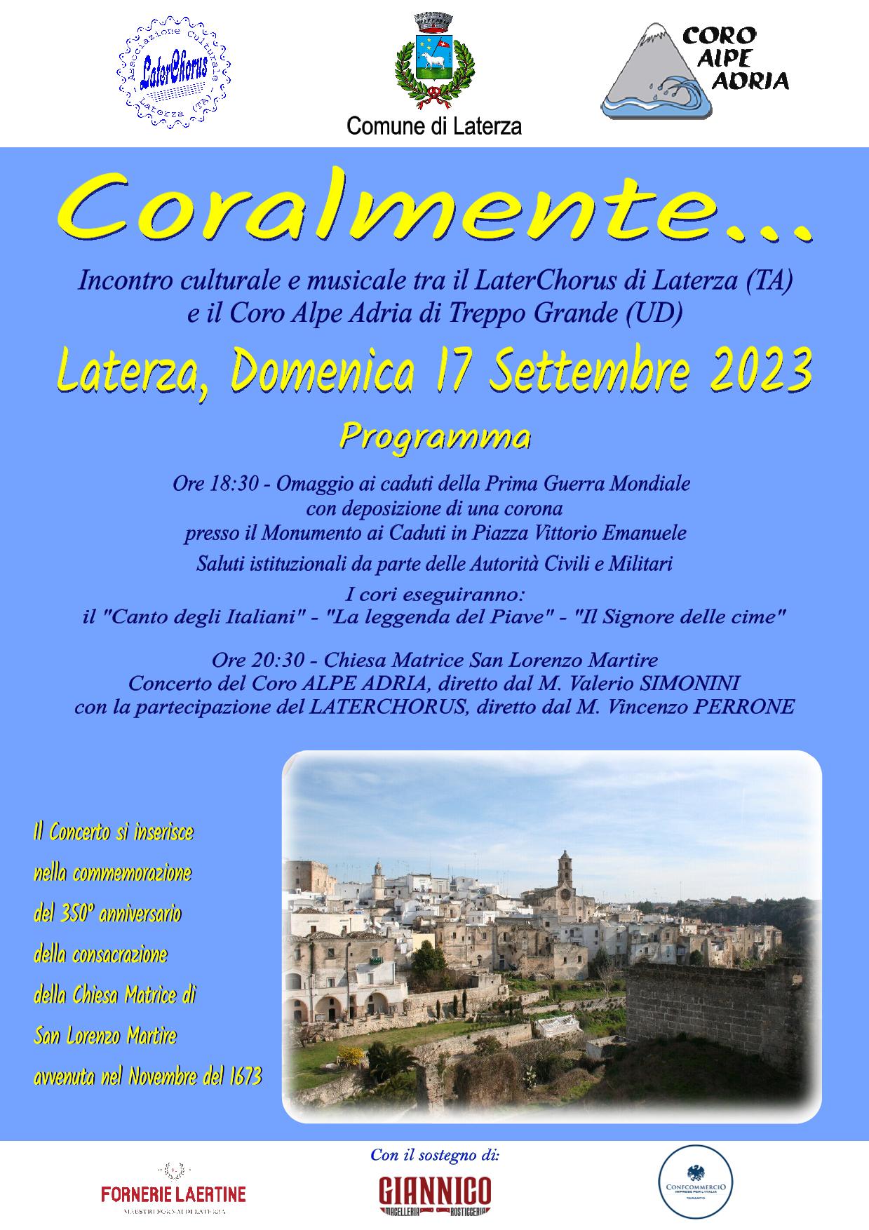 Coralmente Incontro Coro Alpe Adria 17 09 2023