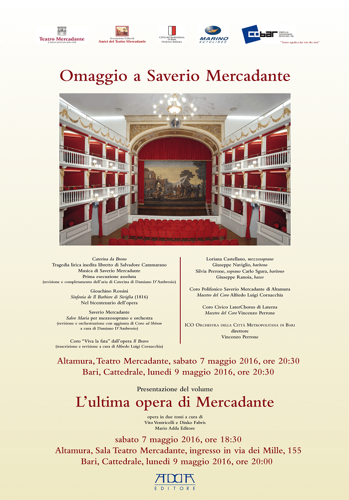 Omaggio A Saverio Mercadante 7 E 9 Maggio 2016 Altamura Bari Rid
